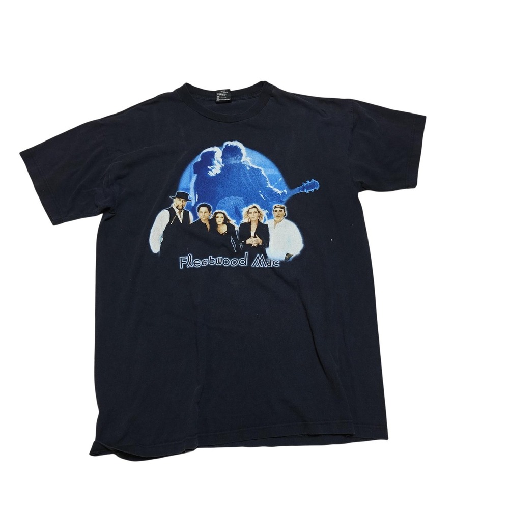 Vintage Fleetwood Mac Shirt Mens XL Black Giant Double Sided Band Tee 1997